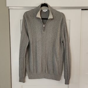 Calvin Klein Gray Half-Zip Sweater Size Medium
